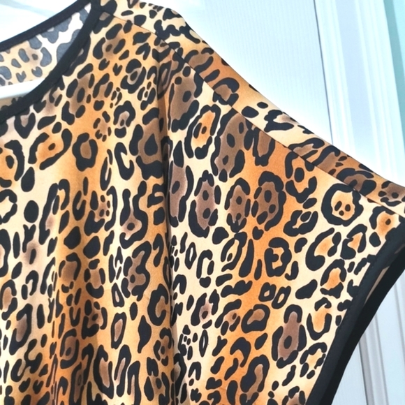 Tiana B. New York Women's Leopard Print Waist Tie Midi Dress Size XL - Picture 4 of 12